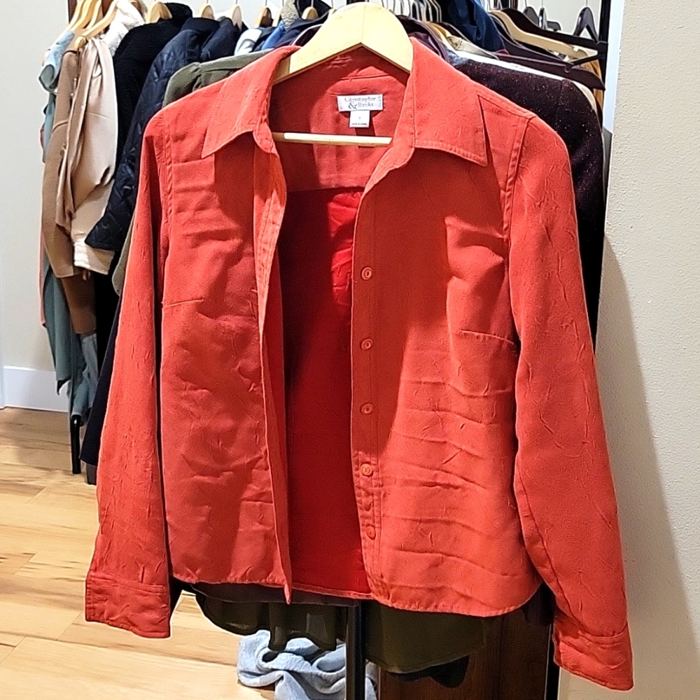 Red Felt Button Down